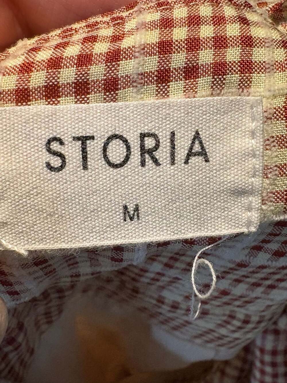 Storia Plaid Tie-Front Ruffle Hem Mini Dress Size M - Picture 4 of 4